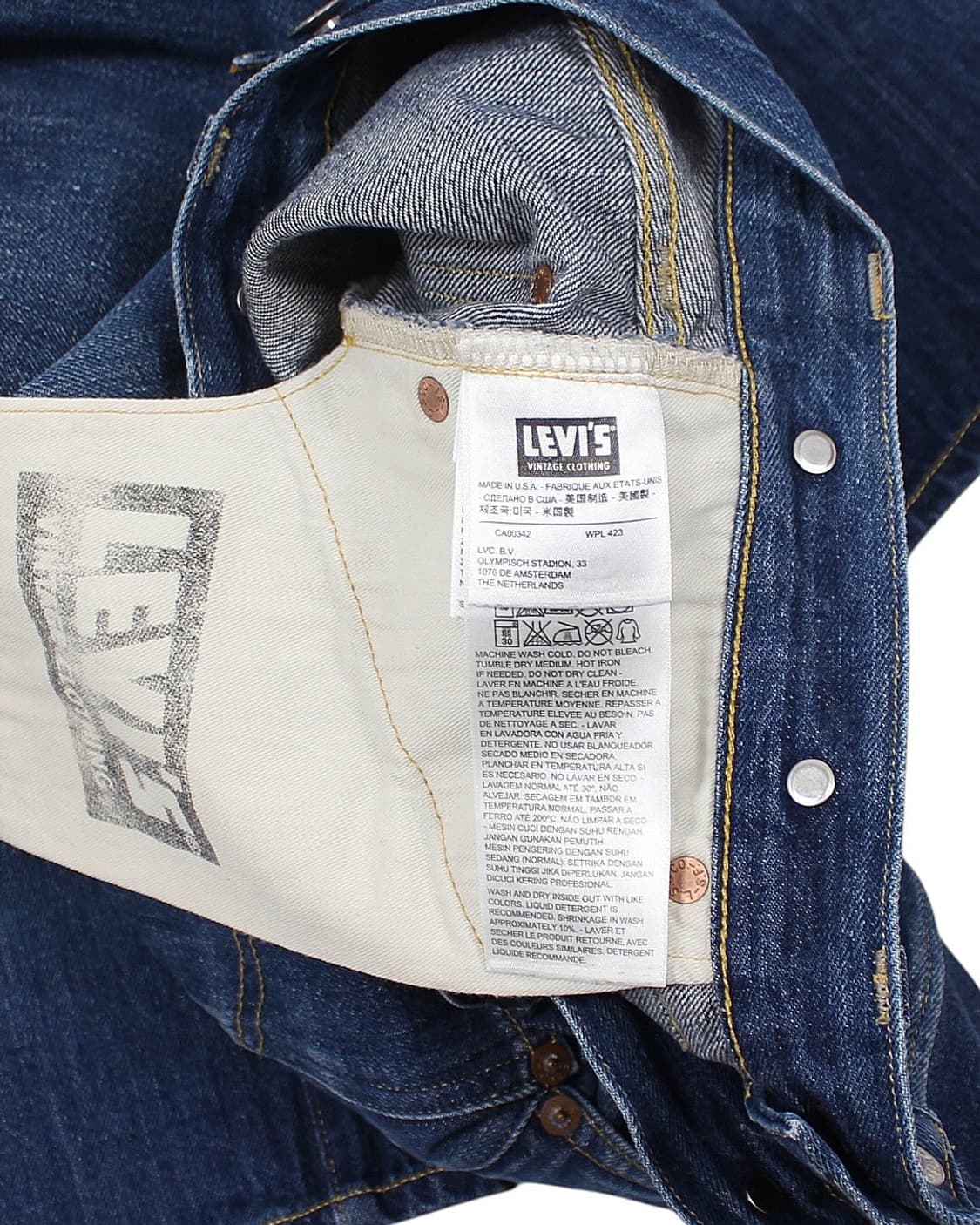 LVC 33501 (501XX) 셀비지 데님 팬츠 콘밀 리바이스 상품이미지4