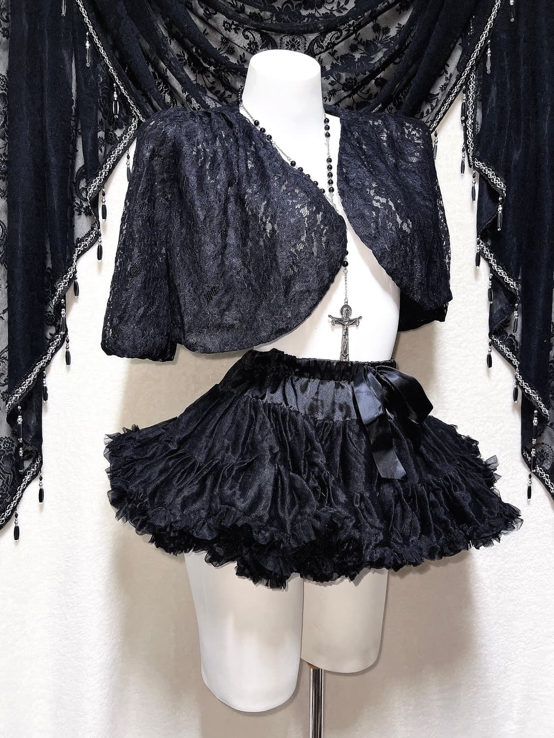 로맨틱고딕 고스로리 레이스 볼레로 가디건 다크페어리 갸루 오리엔탈 핀터 상품이미지2