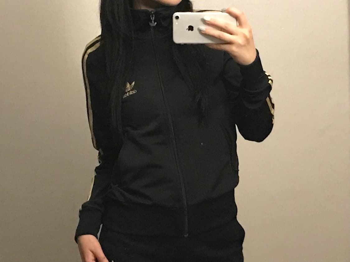 아디다스 파이어버드 빅로고 블랙골드 상품이미지3