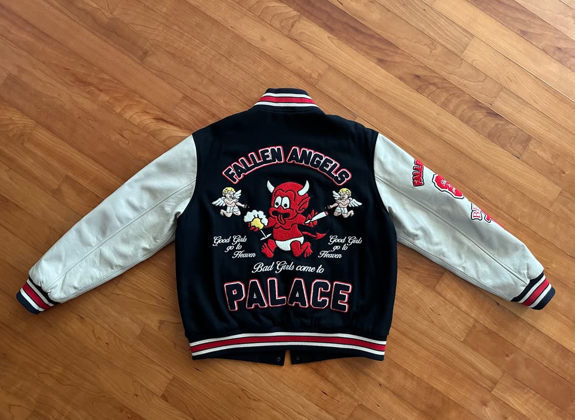 [L] 팔라스 폴른 엔젤 바시티 자켓 네이비 상품이미지2