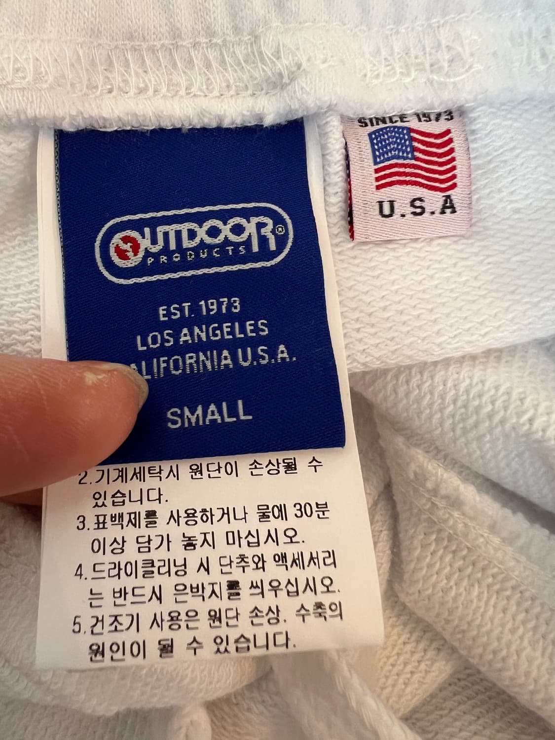 아웃도어 여성 화이트 트레이닝 밴딩숏팬츠 스웻반바지  상품이미지6