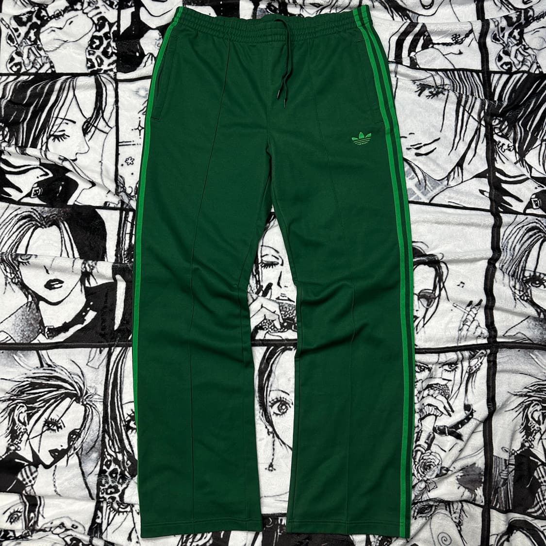 아디다스 불꽃 삼선 그린 트랙팬츠 상품이미지2