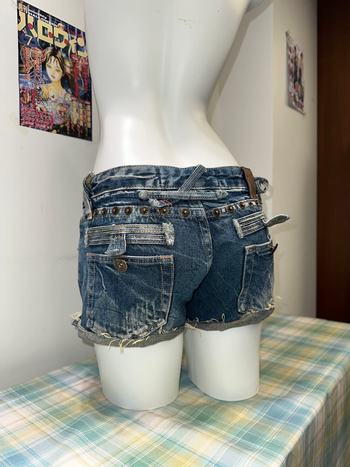 stud detail denim shorts 상품이미지1