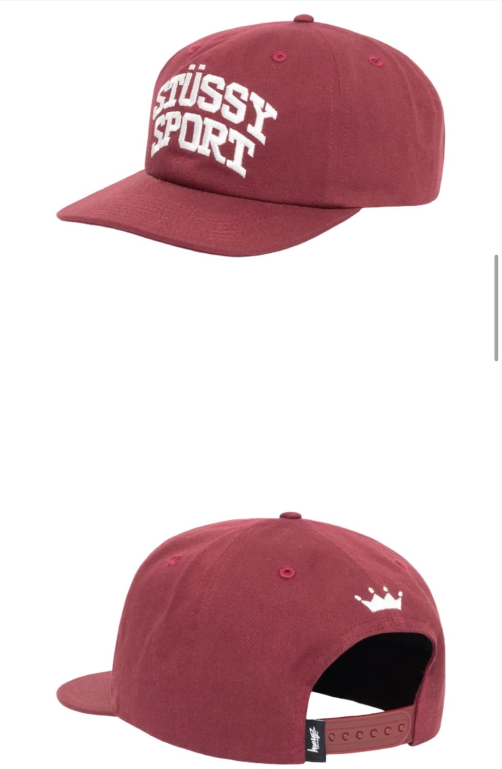 스투시 미드 뎁스 스포츠 스냅백 마룬 상품이미지2