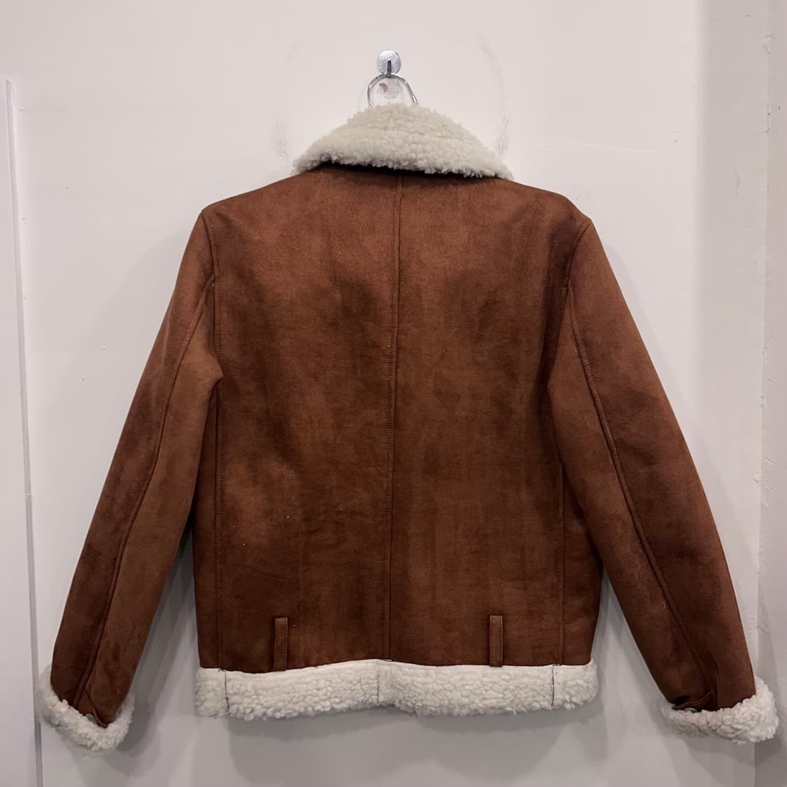 FRJ JEANS 양털 스웨이드 하이넥 사선 무스탕 상품이미지6