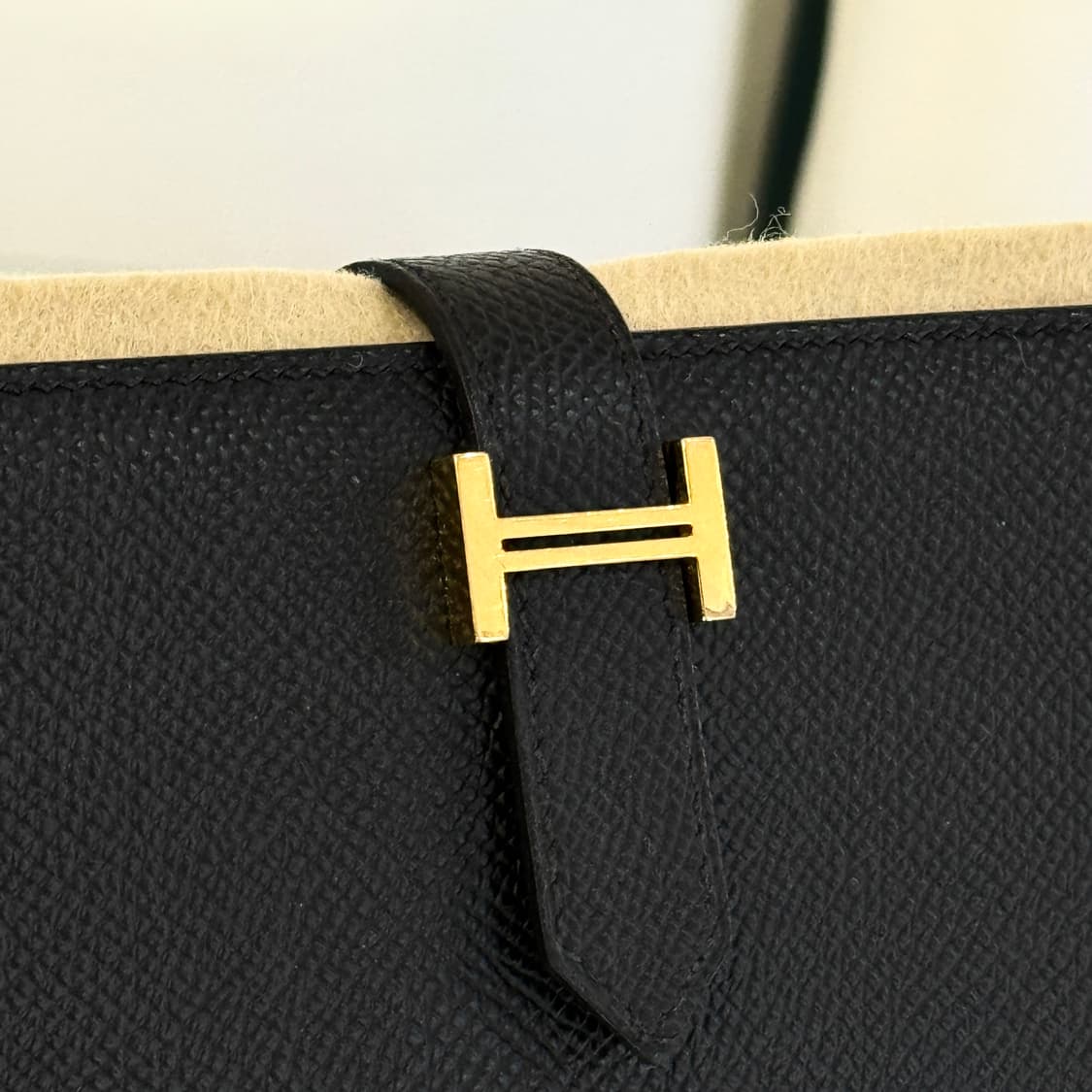 [새상품급/풀구성] 에르메스 베안 장지갑 앱송 & 골드 상품이미지3