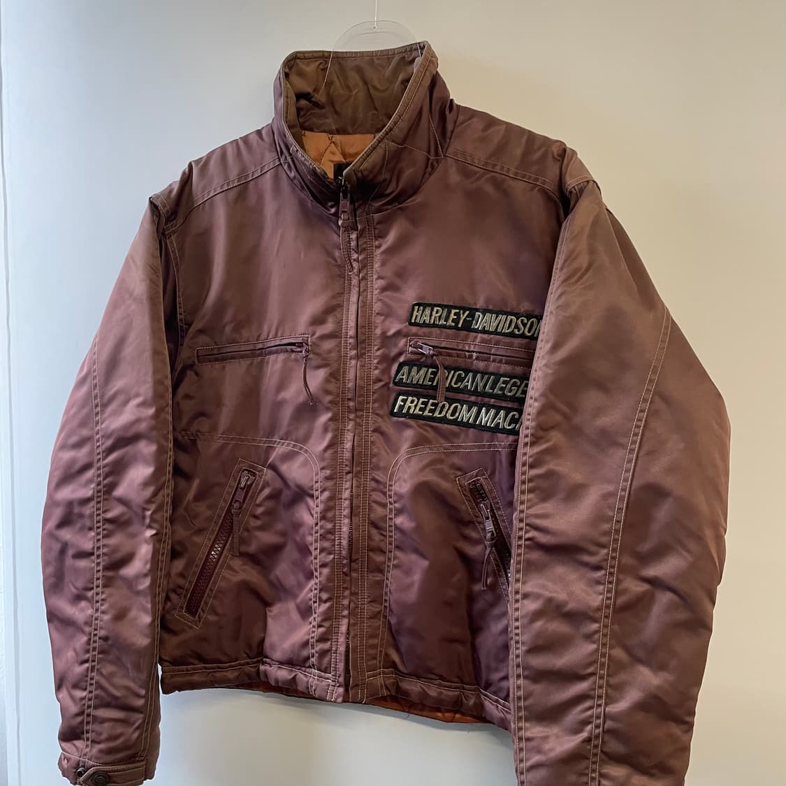 90s 할리데이비슨 나일론 바이커자켓 상품이미지4