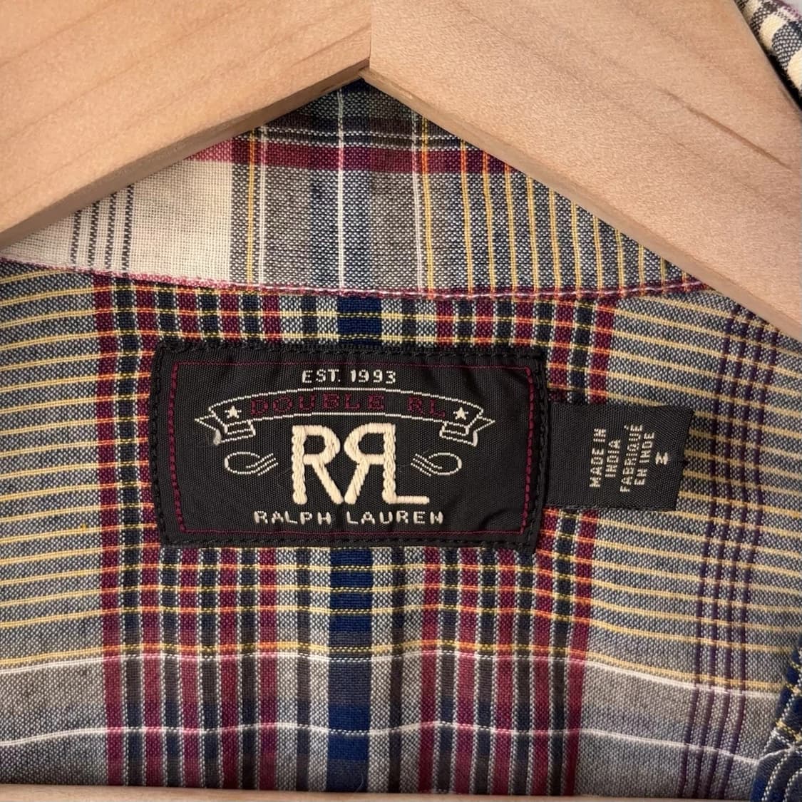 RRL 더블알엘 슬림 코튼 린넨 마드라스 웨스턴 셔츠 상품이미지4