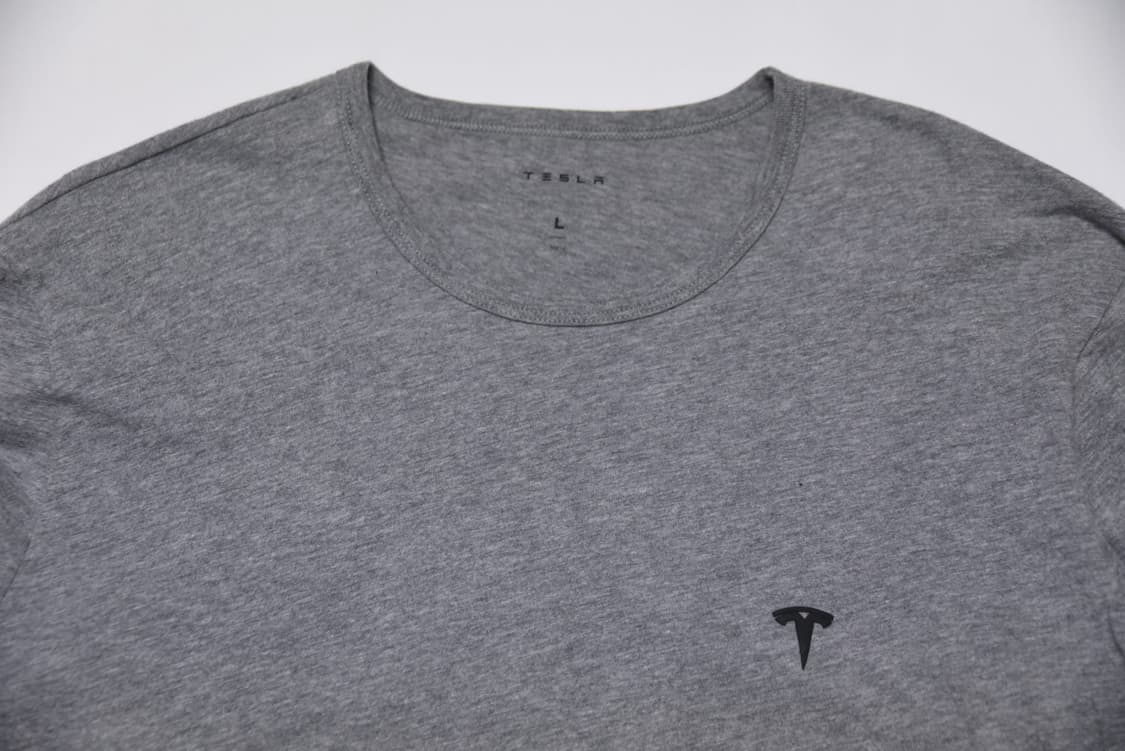 테슬라 남성 긴팔 티셔츠 회색 L 상품이미지2