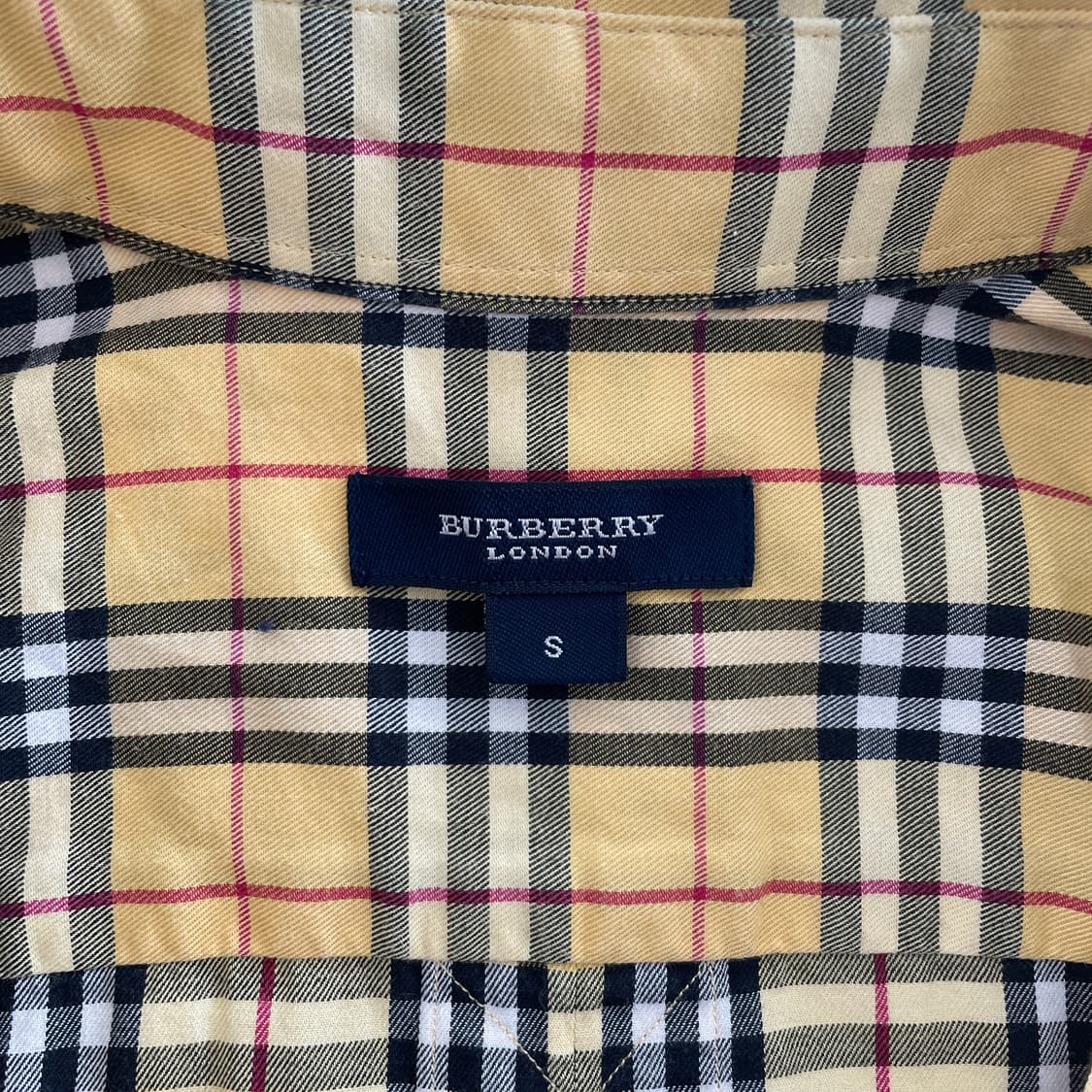 버버리 런던 공용 S,95,66 옐로우 노바체크 반팔 셔츠 상품이미지7