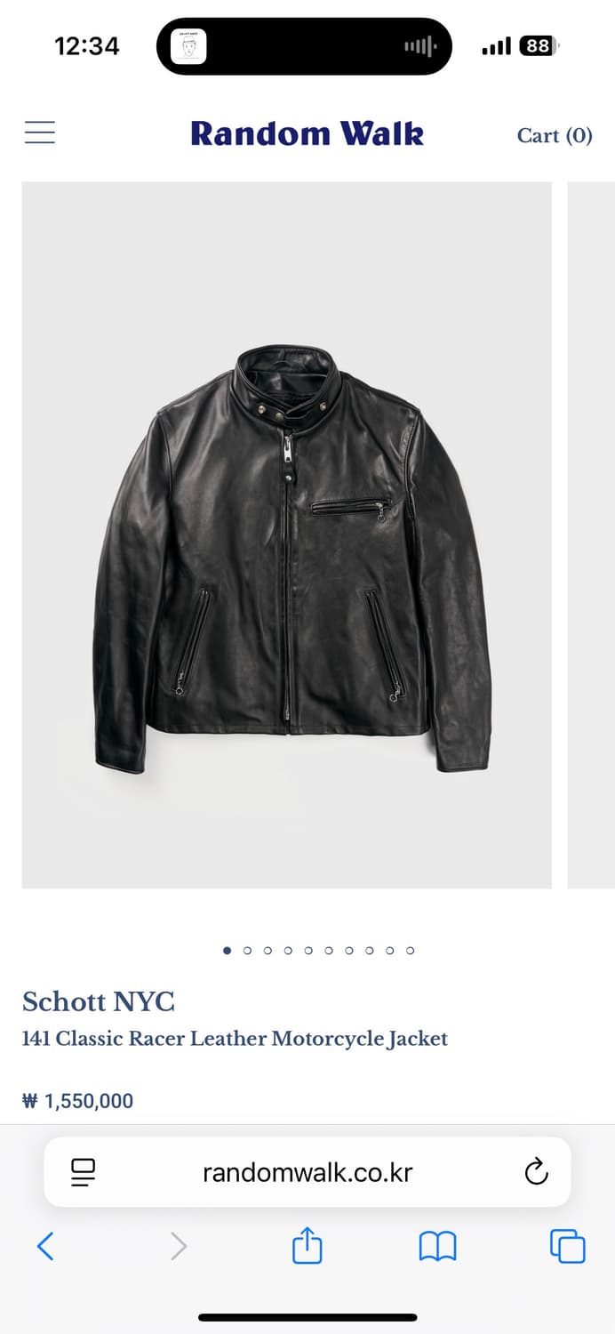 쇼트nyc 141 42사이즈 싱글라이더 자켓 상품이미지5