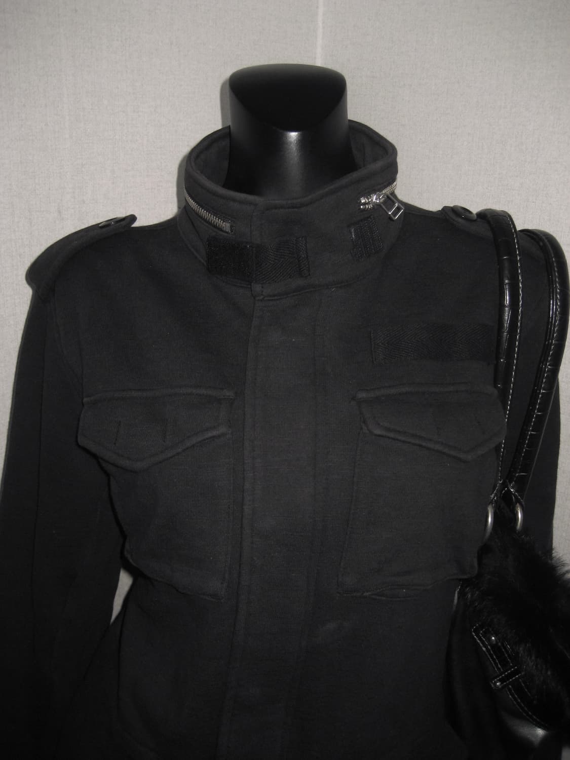 COMME CA ISM 콤사이즘 블랙 포켓 하이넥 투지퍼 집업 자켓 상품이미지3