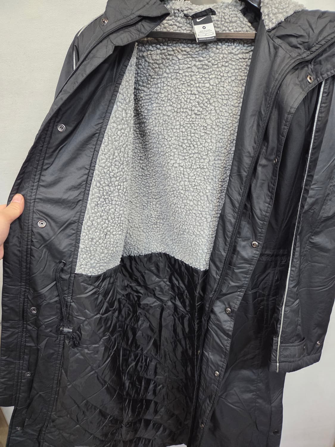 나이키 올드스쿨 빅스우시 셰르파 누빔 돕바 벤치자켓 m 상품이미지6