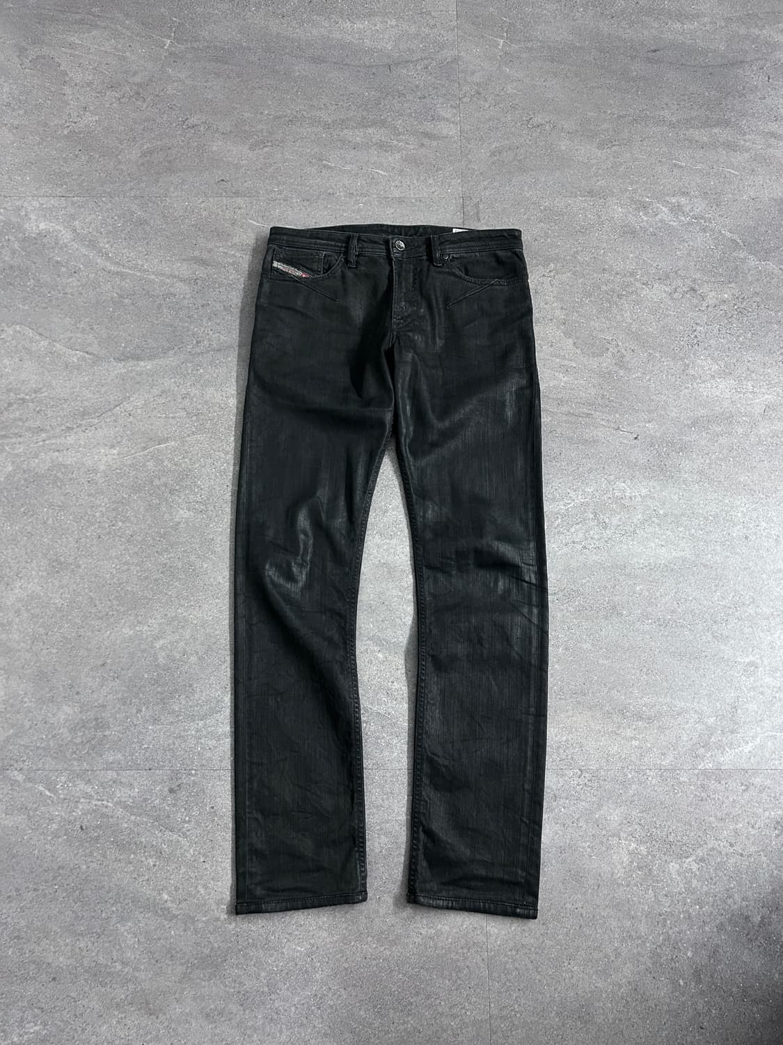 디젤 블랙 코팅 데님 팬츠 상품이미지4