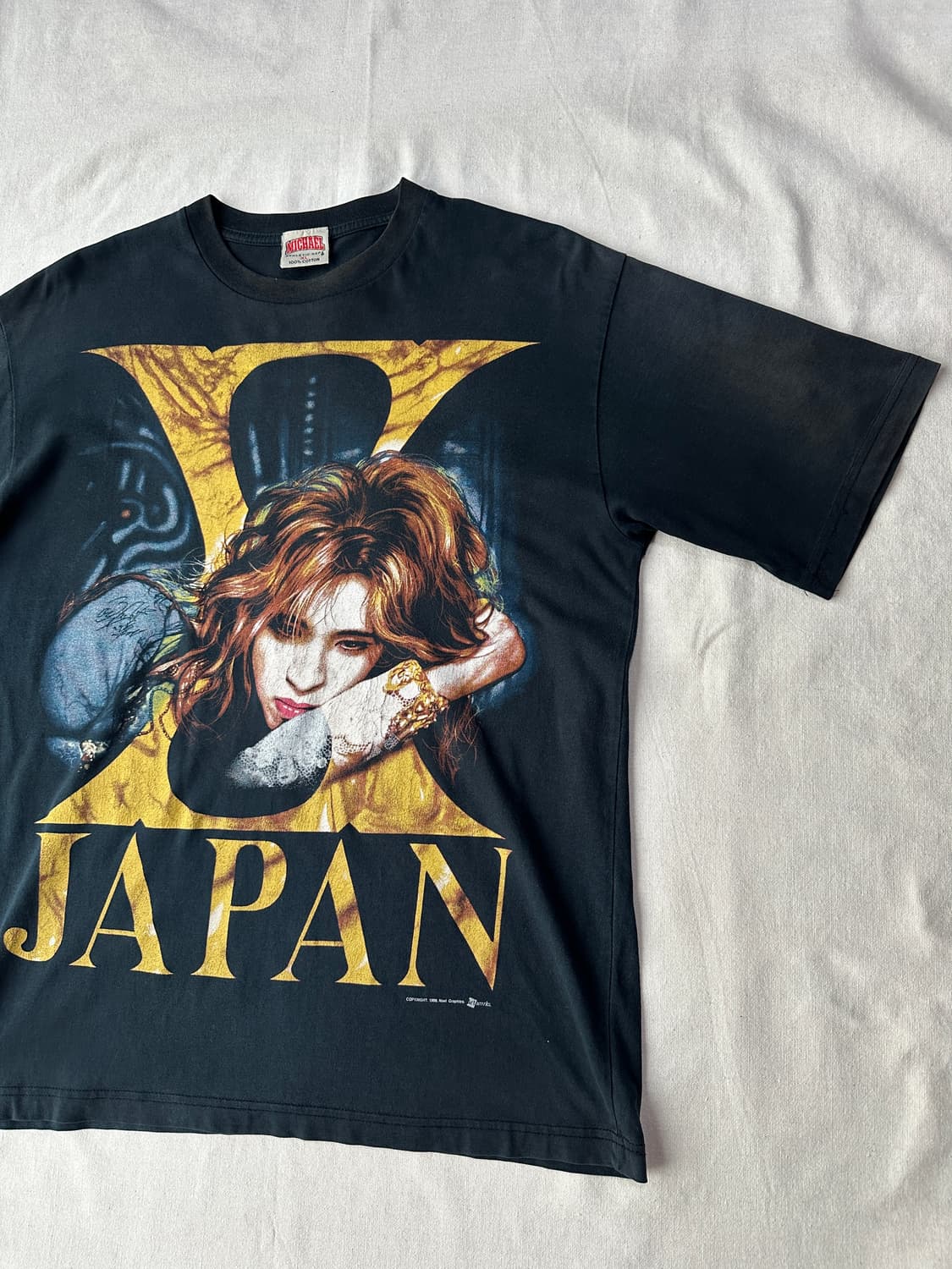 90s X JAPAN 요시키 프린팅 반팔 티셔츠 XL 상품이미지3