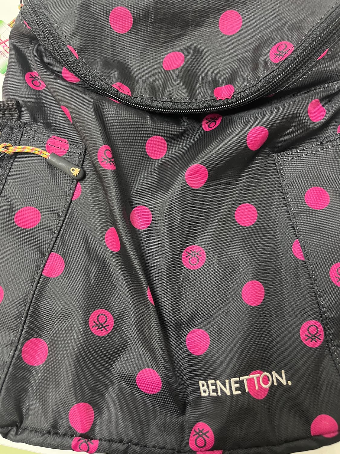 베네통 핫핑크 도트 백팩🎀 상품이미지5