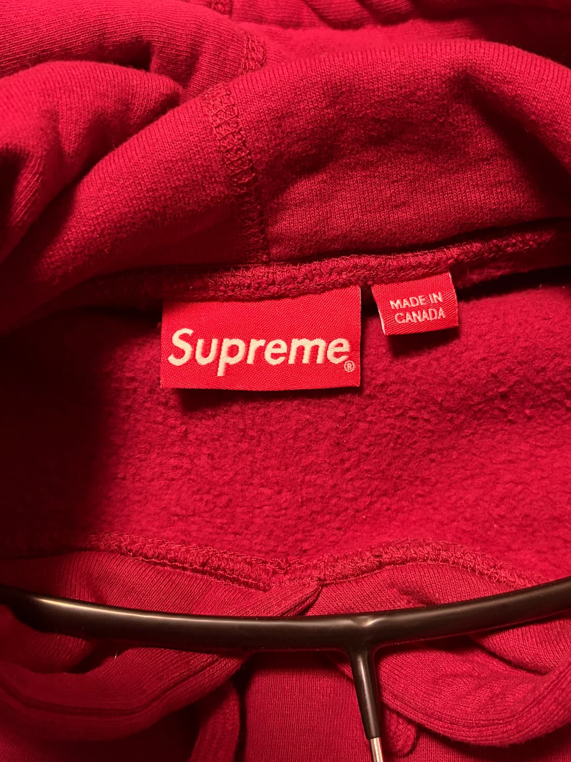 슈프림 x 낸골딘 버건디 후드 m 상품이미지4
