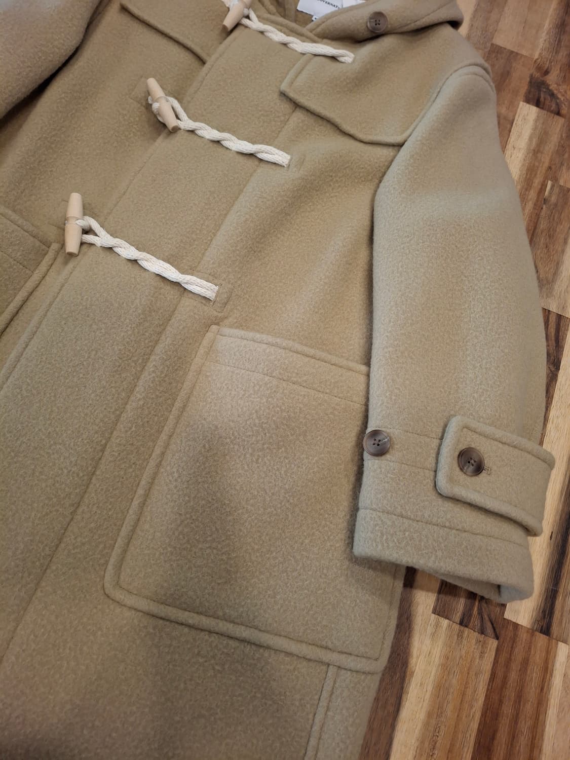 (마지막특가) 커버낫 후드 더플코트 베이지 상품이미지4