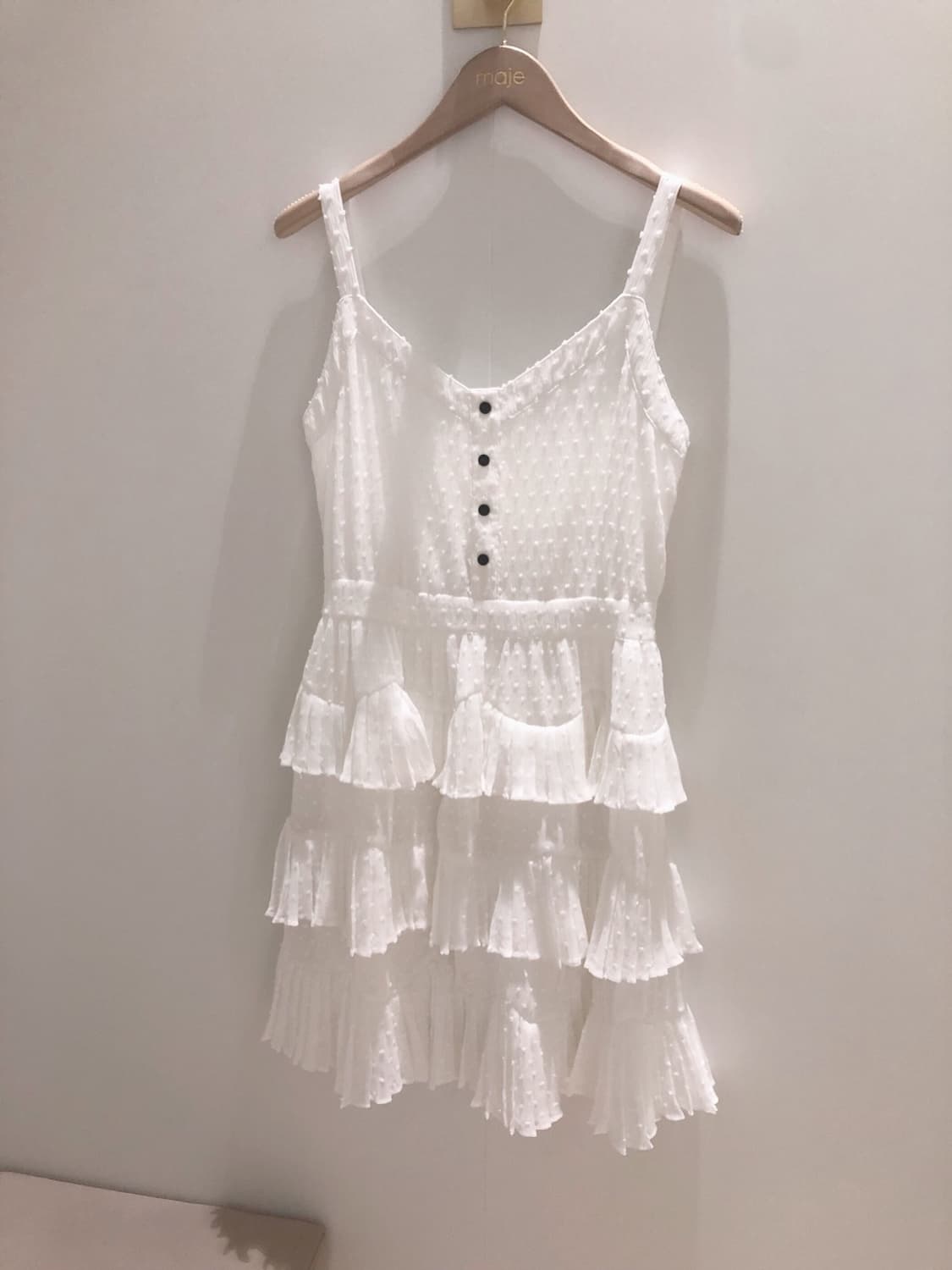 마쥬 화이트 러플 원피스 상품이미지5