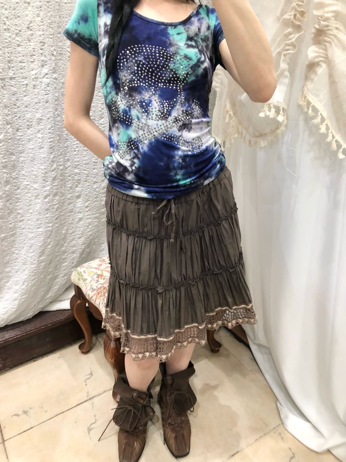 Dusty Cocoa Cancan Skirt 상품이미지7
