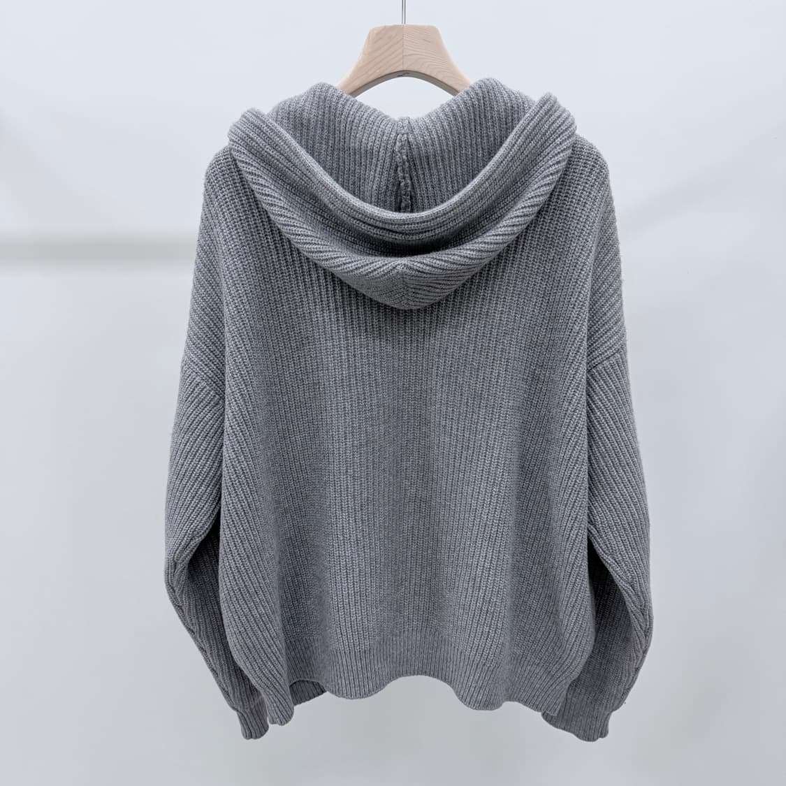 [S급/오버핏XS] 25FW 셀린느 트리오페 울 리브드 니트 후드집업 상품이미지5