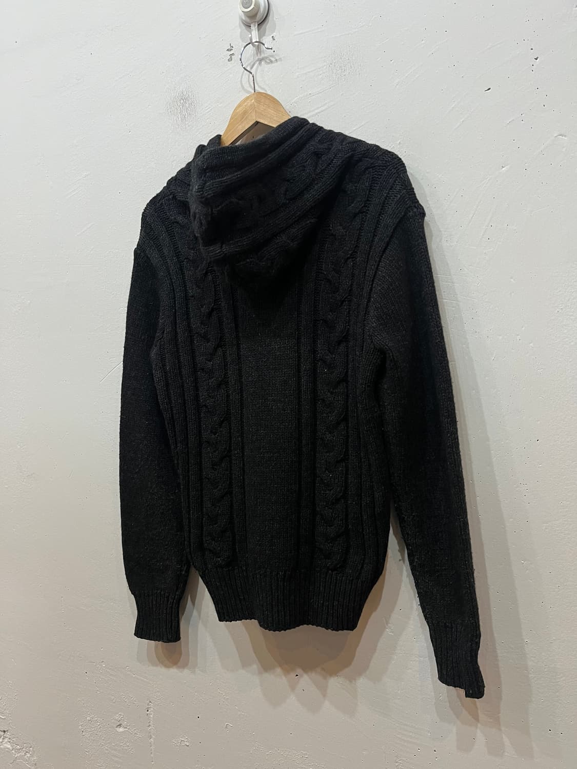 DRESS 케이블 울 니트 후드집업  상품이미지2