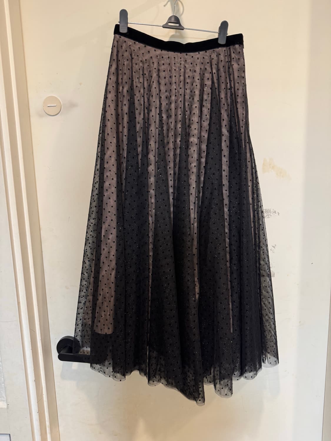 새상품blanchot 블랑쇼 체크 도트 튤 스커트 상품이미지3