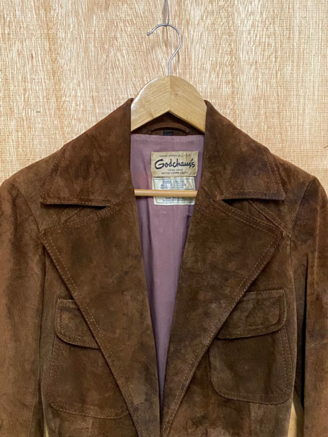 60~70's Godchaux’s suede robe coat 상품이미지5