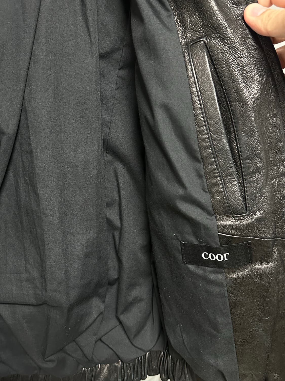 쿠어 21FW 램스킨 레더 자켓 상품이미지3