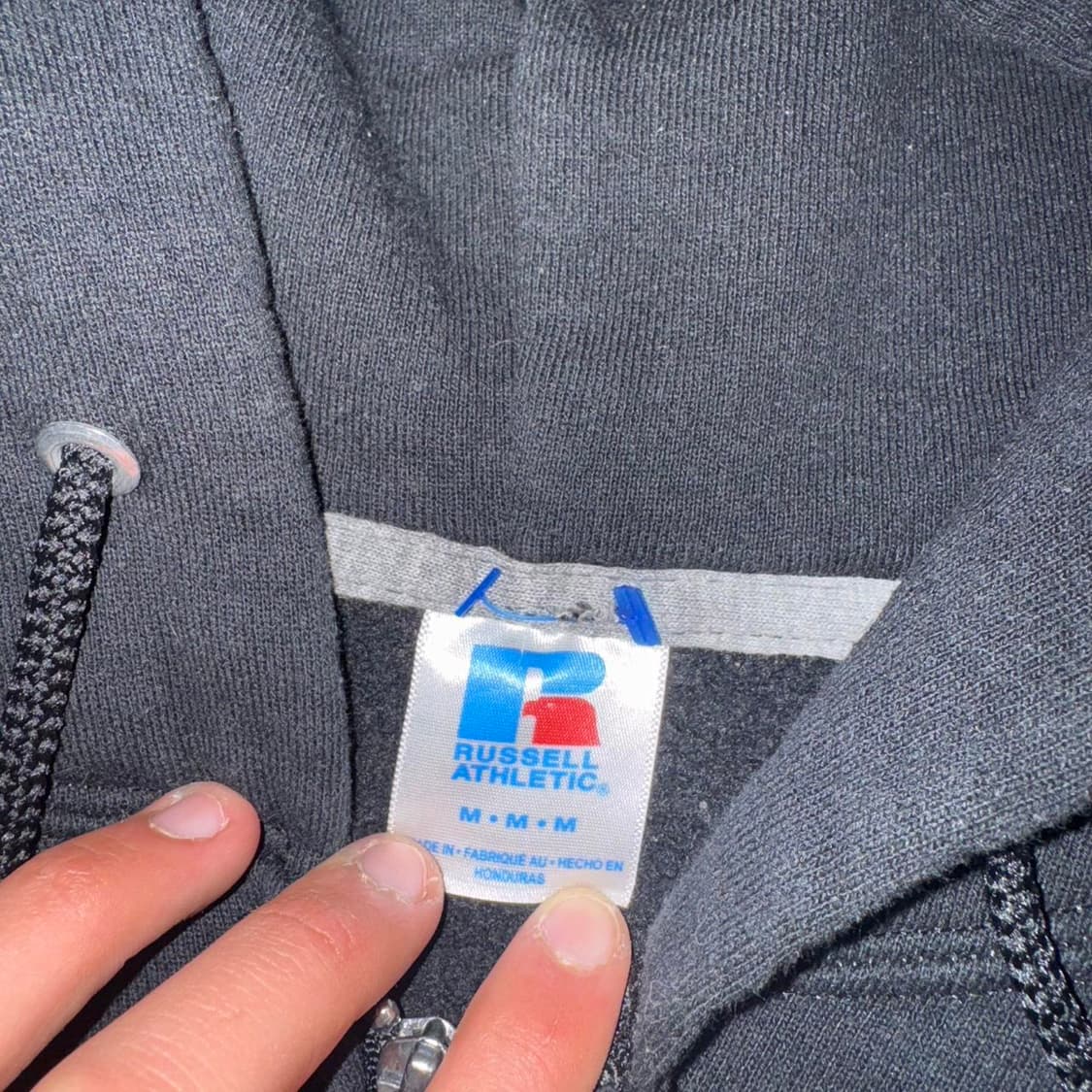 00s 온두라스 러셀 애슬레틱 후드집업 블랙 상품이미지2