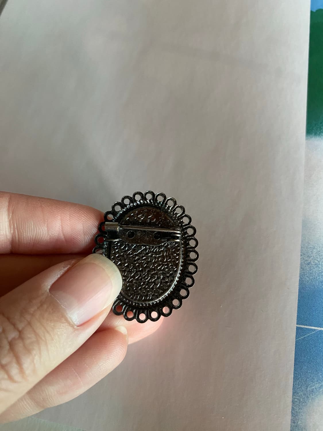 플라워 카보션 빈티지 브로치 상품이미지4