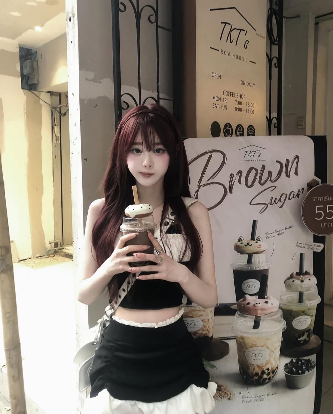 쓰리타임즈 버블링 탑 스커트 셋업 세트 s 상품이미지6