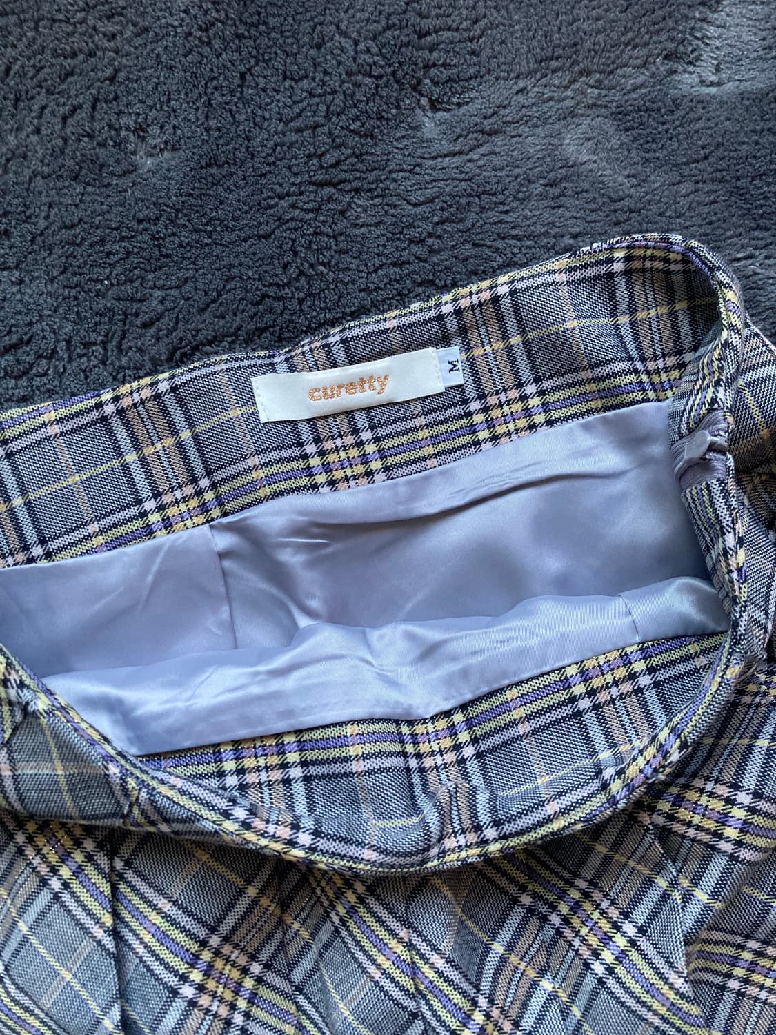 큐리티 METALLIC CHECK PLEATS SKIRT(실사) 상품이미지9