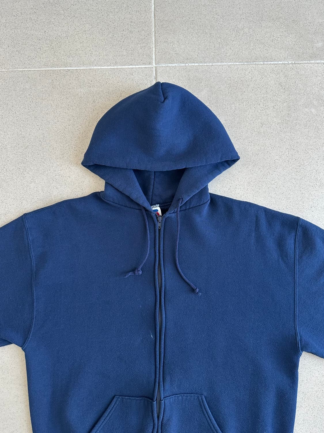 90s 빈티지 러셀 후드집업 네이비 L USA 상품이미지4