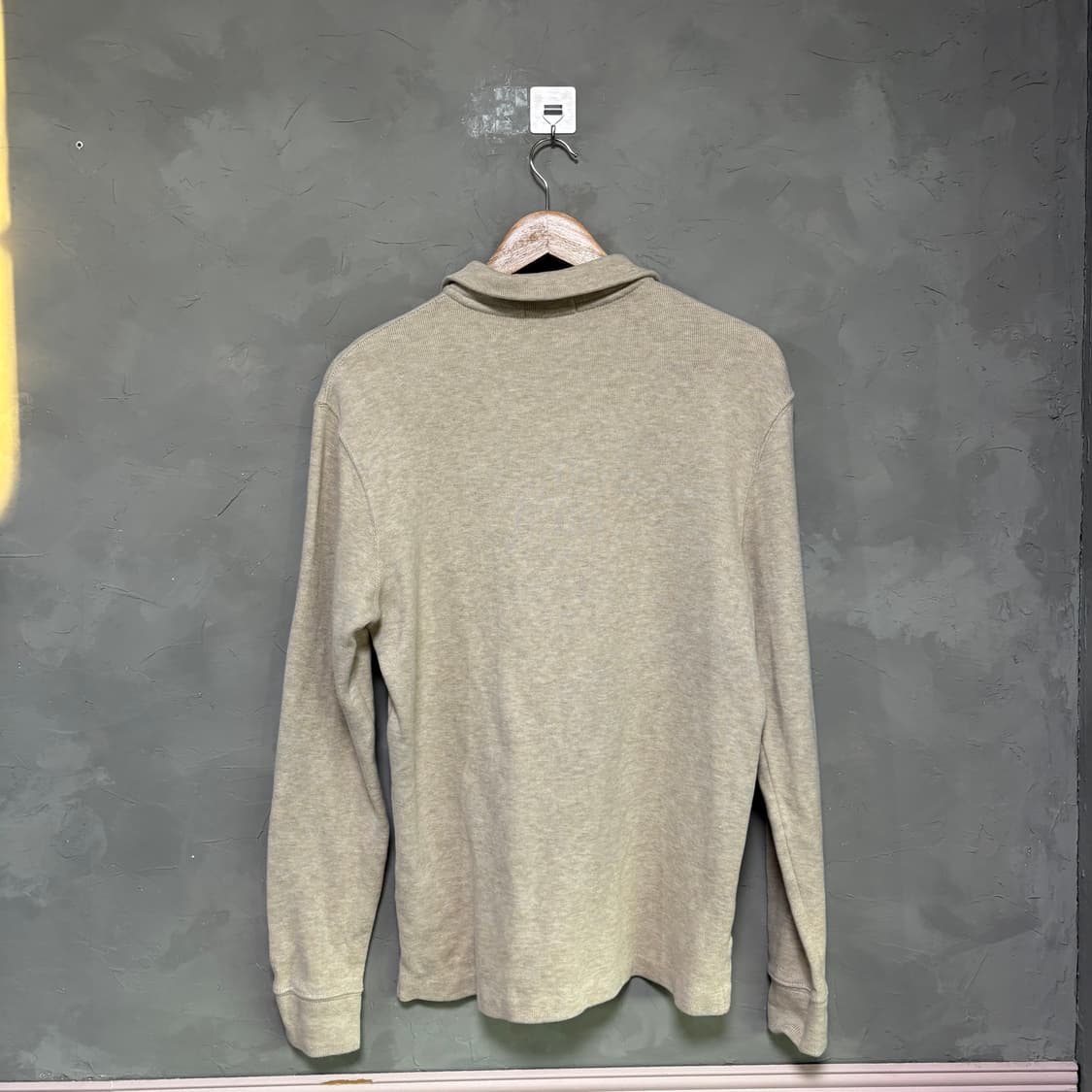 폴로 랄프로렌 니트 반집업 오트밀 베이지 버건디 상품이미지4