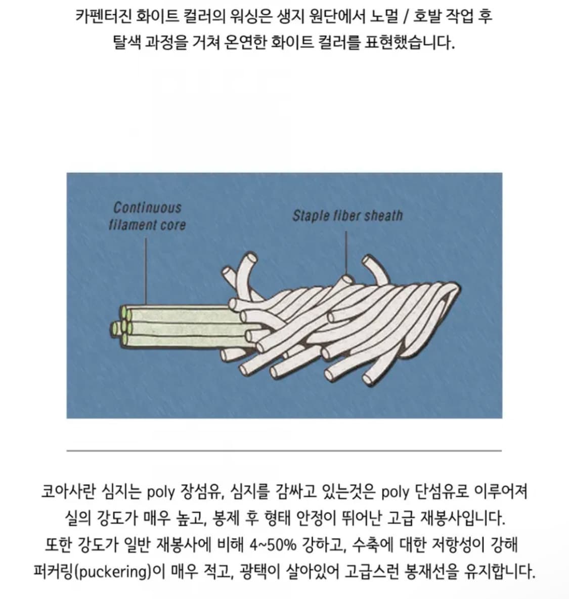 랩12 와이드핏 카펜더 데님 화이트 M 상품이미지3