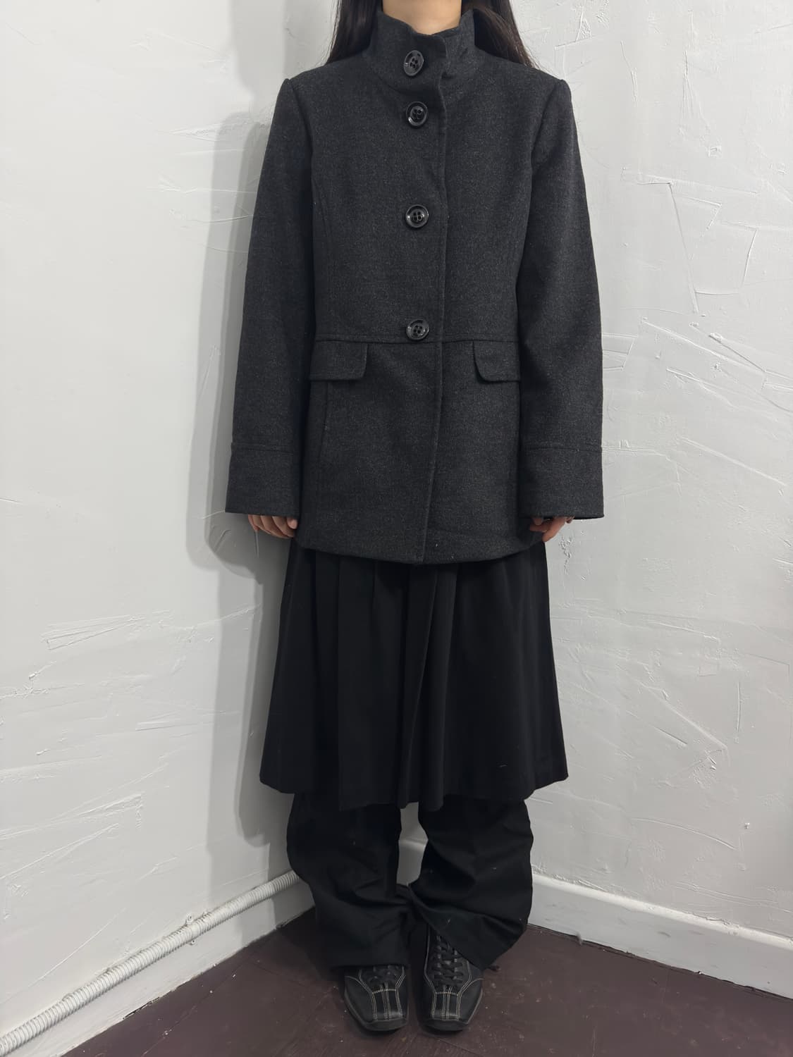 fob export button wool jacket 상품이미지1
