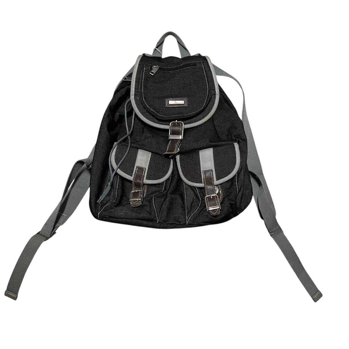 빈티지 모리걸 y2k 흑청 투포켓 복조리 백팩 상품이미지1