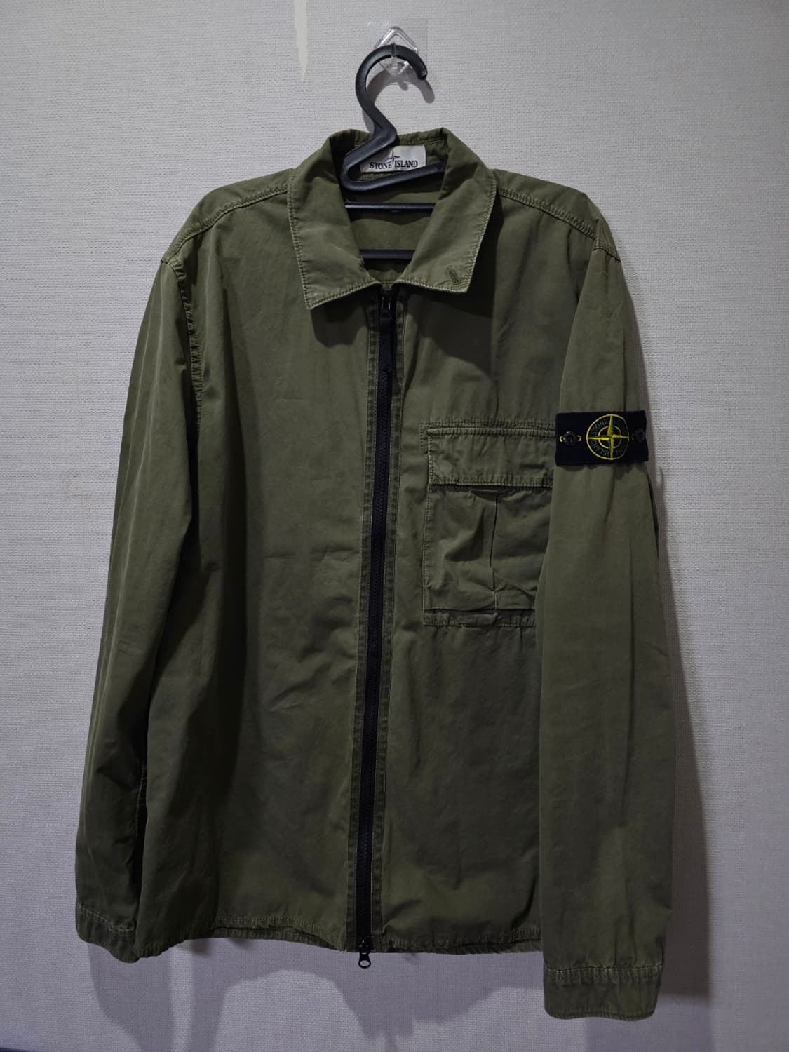 정품 스톤아일랜드 올드이펙트 카키 오버셔츠 자켓 100 / L 상품이미지1