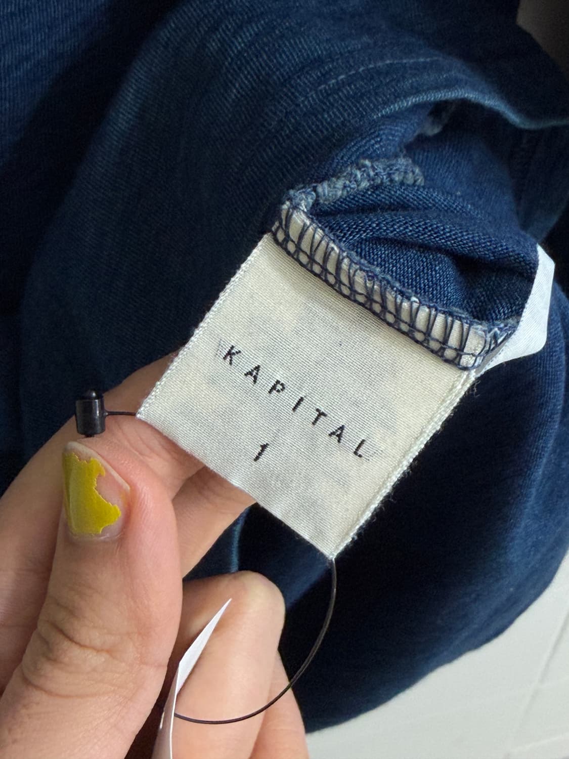 캐피탈 인디고 저지 히피 반다나 패치워크 롱슬리브 상품이미지6