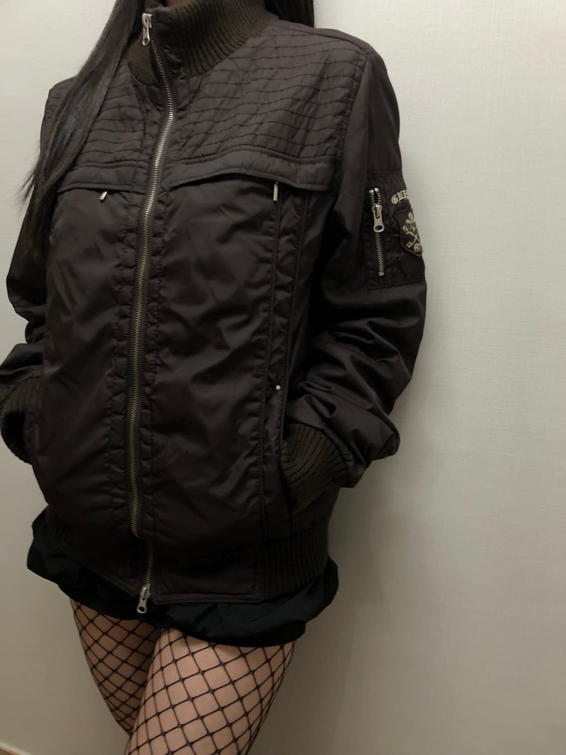 빈티지 게스 다크 브라운 점퍼 상품이미지4