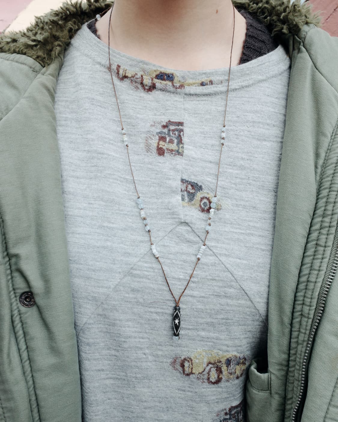 twilight flame long necklace 길이조절 끈 목걸이 상품이미지4