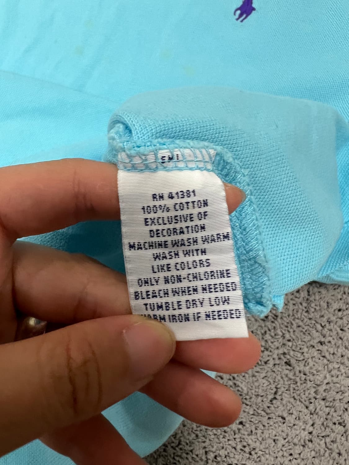 (L) 폴로랄프로렌 카라 티 스카이블루 상품이미지4