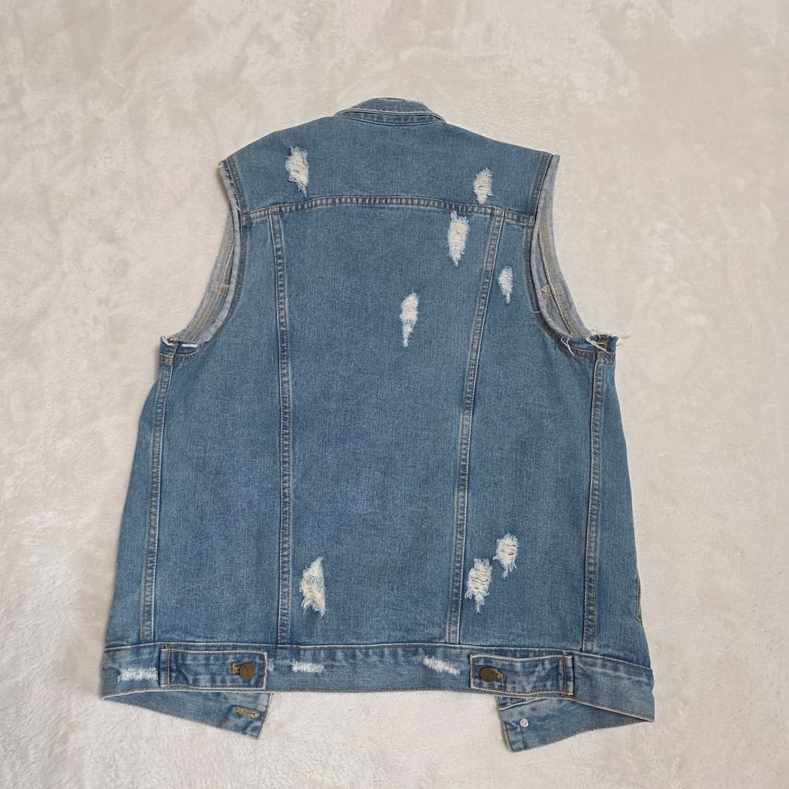 (XS)여성 LAP 빈티지 데미지 데님 베스트  상품이미지3