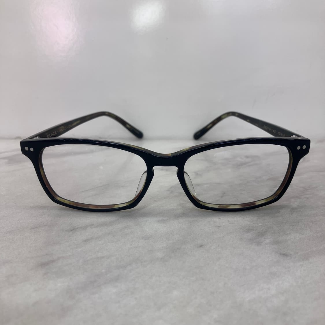 C99 블레이즈알콜 BLAZE+ALCOHOL 블랙 패턴 웰링턴 뿔테 안경 상품이미지6