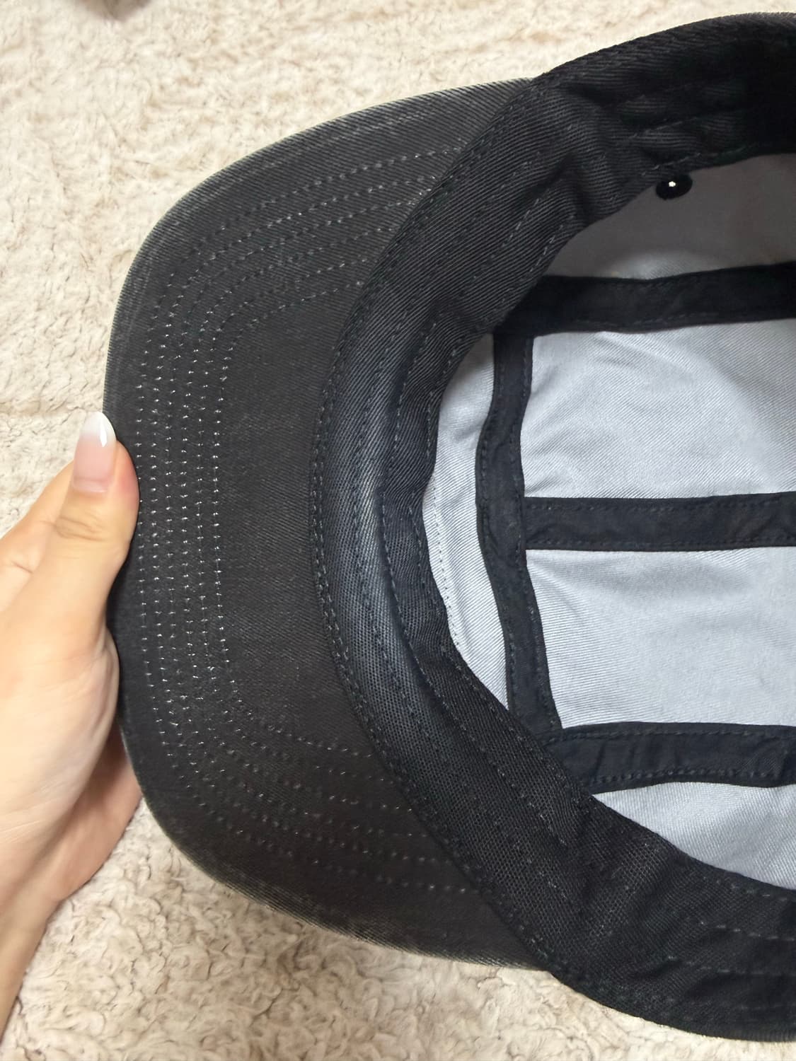 슈프림 워시드 치노 트윌 캠프캡 블랙 상품이미지2