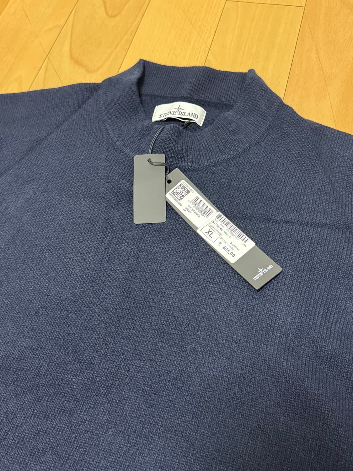[XL] 스톤아일랜드 질롱 울 모크넥 니트 다크네이비 상품이미지3