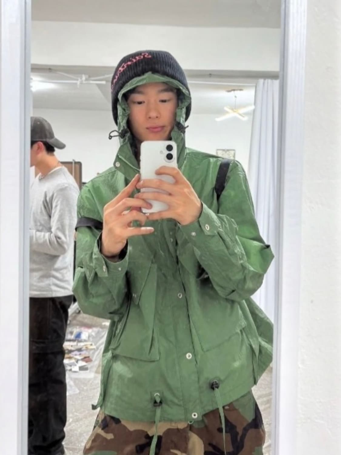 [나우아임영 착용] 언어펙티드 숏 파카 제이드 (M) 상품이미지1