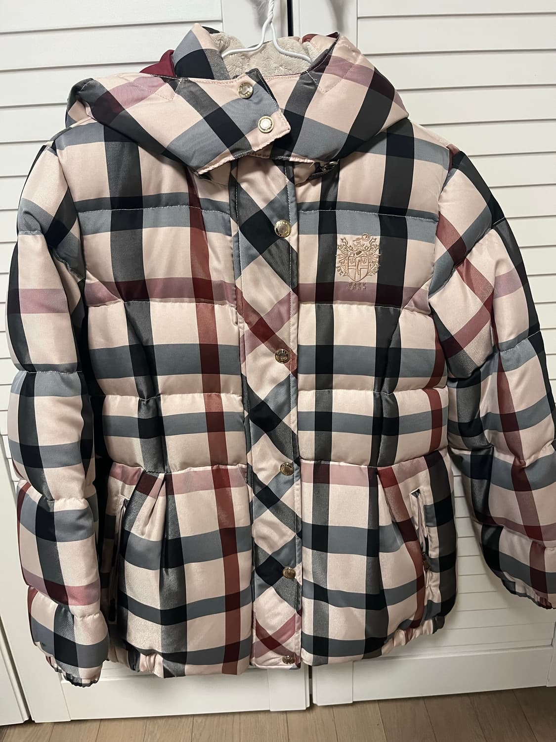 닥스 체크 구스 패딩 상품이미지1