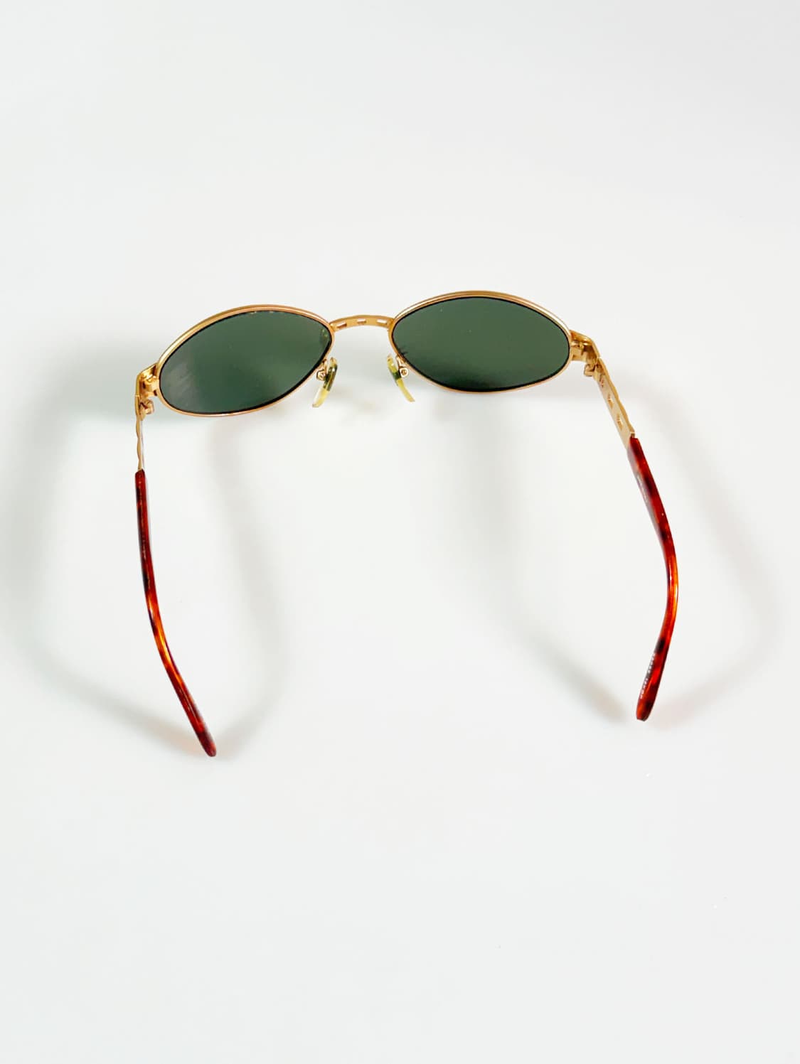 90s KINE 골드 슬림 오벌 메탈 프레임 빈티지 선글라스 상품이미지5